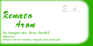 renato aron business card