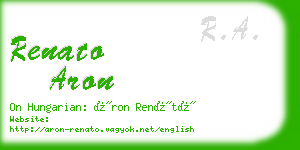 renato aron business card